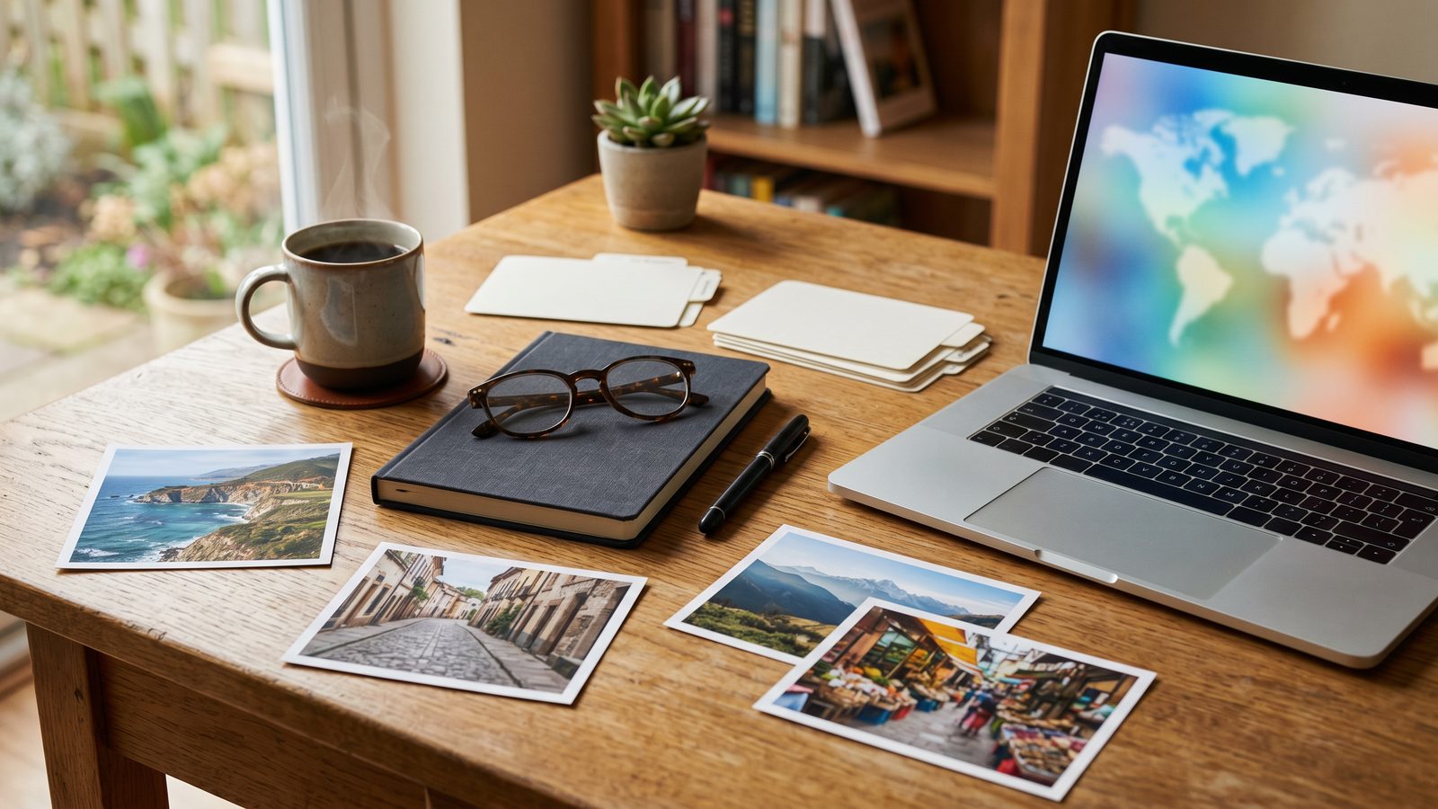 Retirement planning desk for comparing countries around the world in 2026