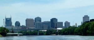 Nashville from the river Tennessee