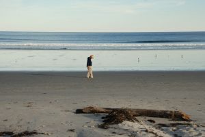 Walk on the beach in New Hampshire